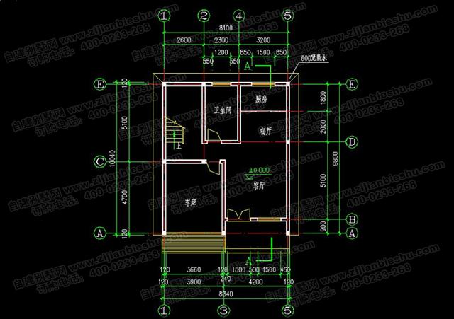 占地80平的三層小戶型別墅設計圖，帶車庫+前后帶露臺，功能齊全，造價20萬