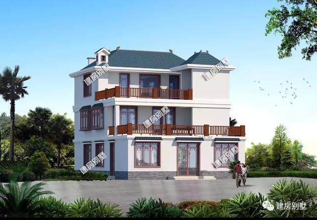 11.6×15.1米三層新中式別墅設計圖，很具有特色，在老家建一棟很亮眼