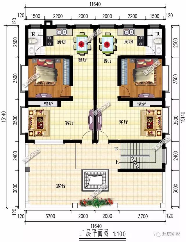 11.6×15.1米三層新中式別墅設計圖，很具有特色，在老家建一棟很亮眼