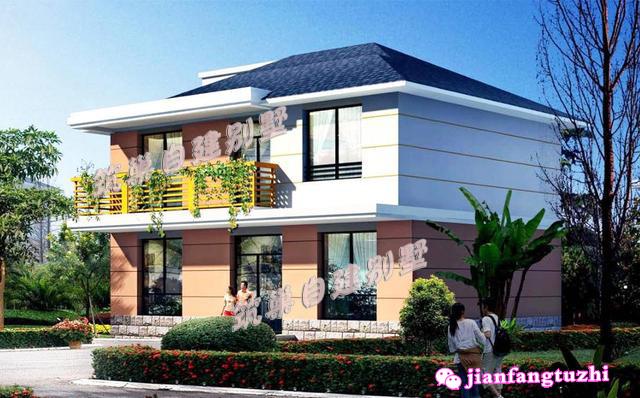 3棟占地90平的二層別墅設計圖，造價15萬元以內，實用且實惠，非常適合農村小家庭居住