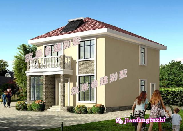 3棟占地90平的二層別墅設計圖，造價15萬元以內，實用且實惠，非常適合農村小家庭居住