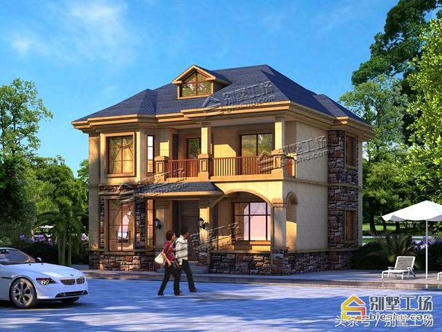 二層農村別墅設計圖，農村人最愛的方正戶型自建房，不到20萬就可建。