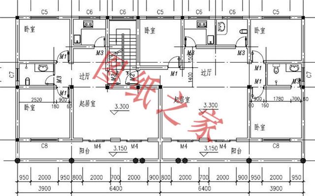 5款兄弟雙拼別墅設計圖，美觀大氣，而且造價還不高。
