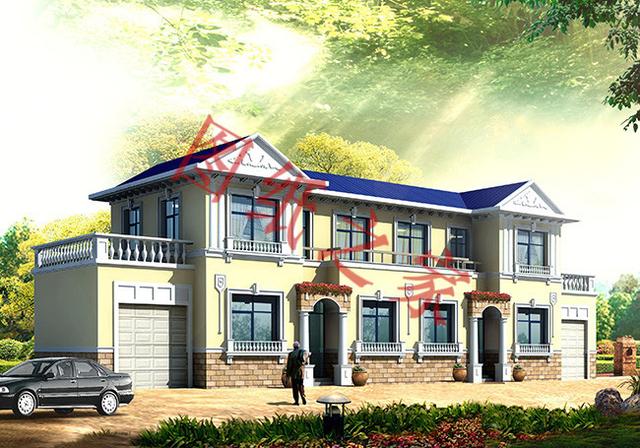 5款兄弟雙拼別墅設計圖，美觀大氣，而且造價還不高。