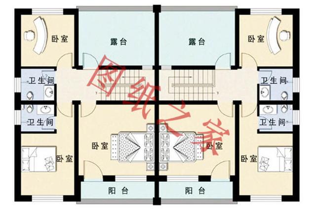 5款兄弟雙拼別墅設計圖，美觀大氣，而且造價還不高。