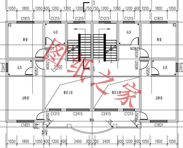 5款兄弟雙拼別墅設計圖，美觀大氣，而且造價還不高。