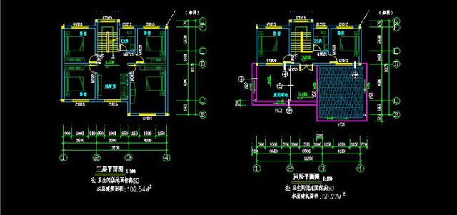 占地100平的四層農村別墅設計圖，帶大露臺，造價32萬（附效果圖+平面圖）