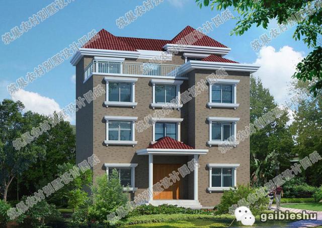 11×10米農村簡歐四層自建房，帶大露臺，35萬以內，適合自建