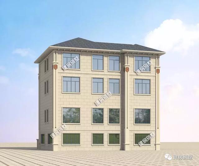 15×13.7米農(nóng)村四層別墅設(shè)計圖，帶上樓梯+架空層，外觀氣勢恢宏，建房選這款戶型絕對不虧。