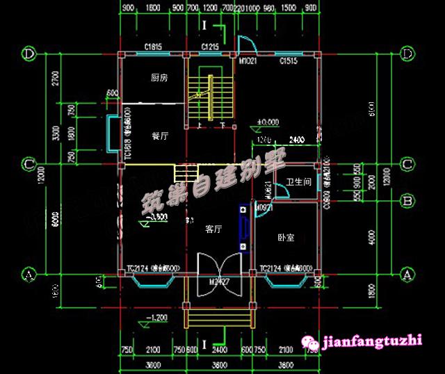 占地100平米的四層別墅設計圖，帶地下室，舒服，大氣、寬敞