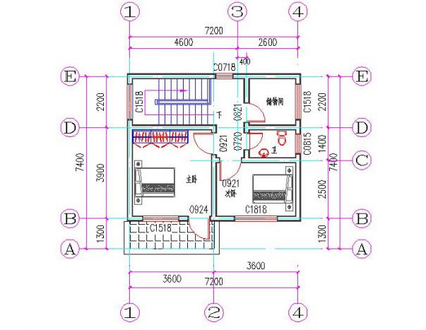 7×7米小戶型二層平頂別墅設(shè)計圖，造價不高，戶型時尚大氣