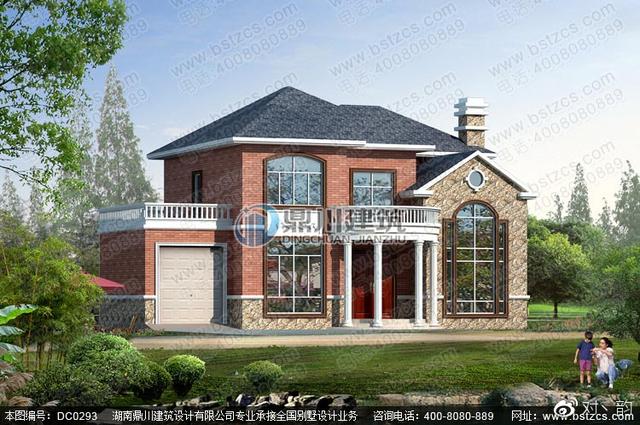 占地138平的二層復式別墅設計圖，帶露臺+車庫