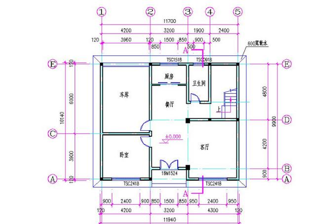 占地120平米的三層帶車庫別墅設計圖，精致實用，30萬以內