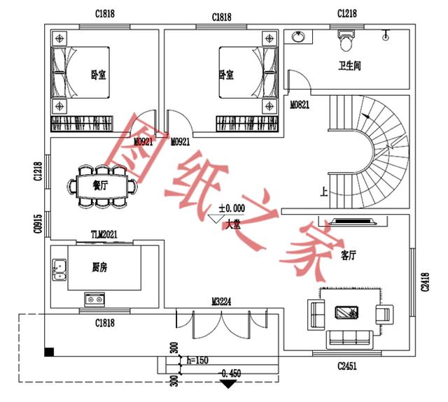 二層別墅設計圖，外觀新穎，快來選購吧！！！