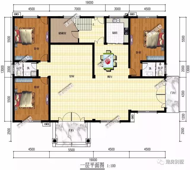 一屋多戶的別墅設計圖，外觀大氣，結構實用，越看越喜歡！