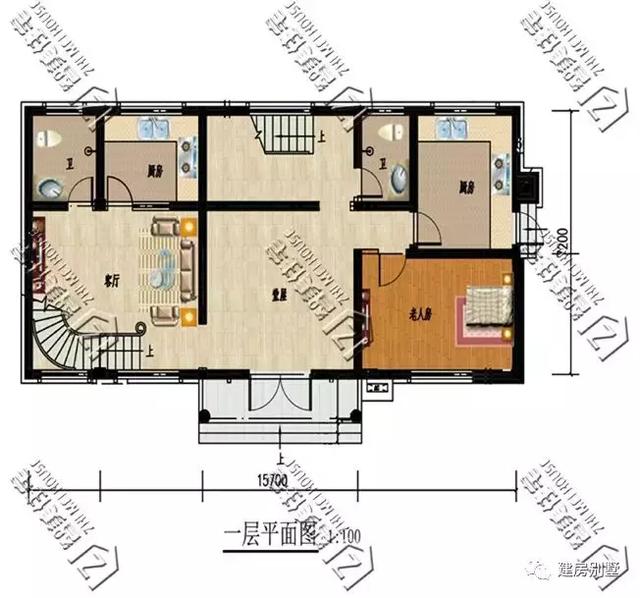一屋多戶的別墅設計圖，外觀大氣，結構實用，越看越喜歡！
