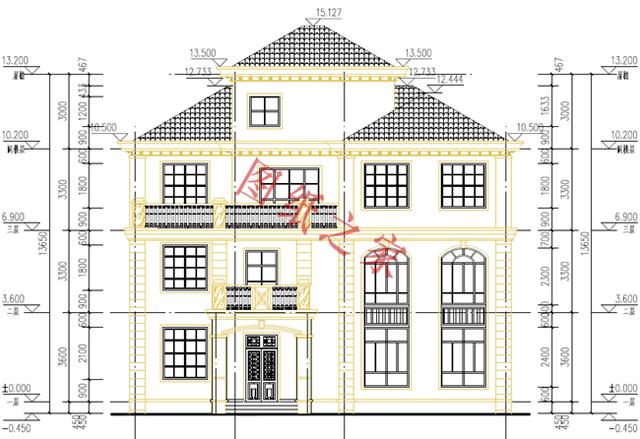 農村三層別墅設計圖，外觀新穎，設計獨特，造價實惠！