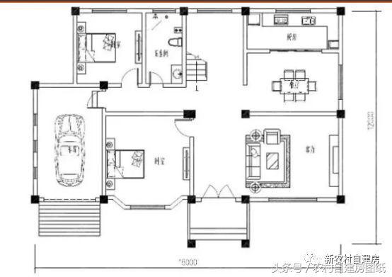 經典帶車庫二層設計圖 外觀舒適！造價實惠！