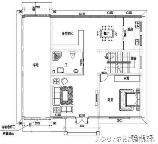 經典帶車庫二層設計圖 外觀舒適！造價實惠！