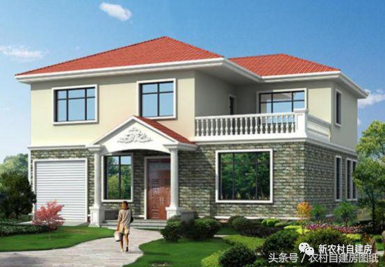 經典帶車庫二層設計圖 外觀舒適！造價實惠！