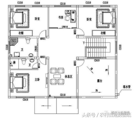 經典帶車庫二層設計圖 外觀舒適！造價實惠！