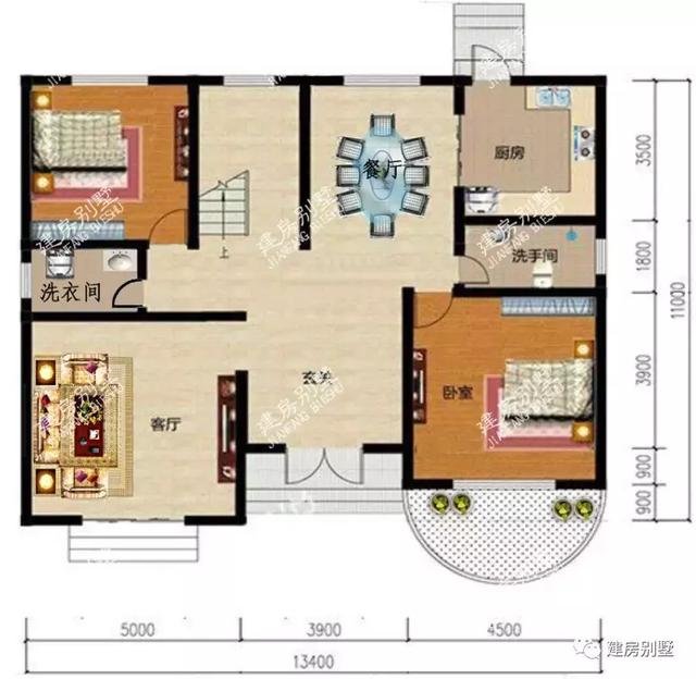 帶煙囪的別墅設計圖，外觀精美，設計獨特!