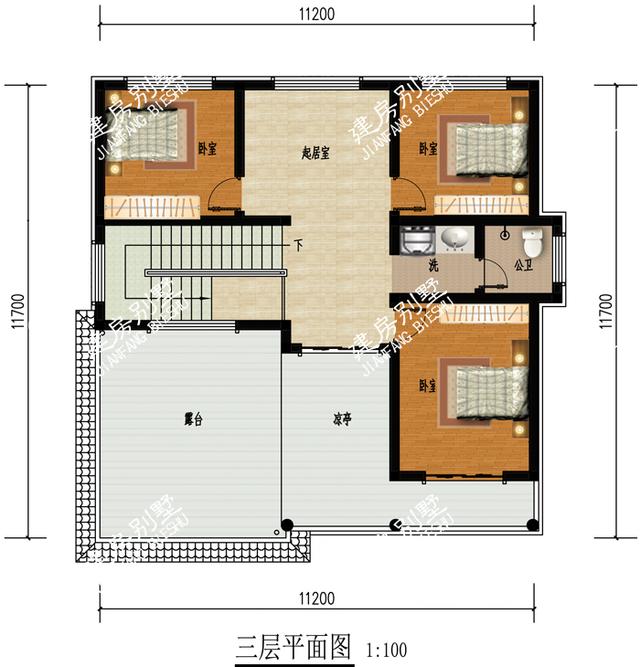 開間三層別墅設(shè)計圖，簡單大氣 時尚 典雅！