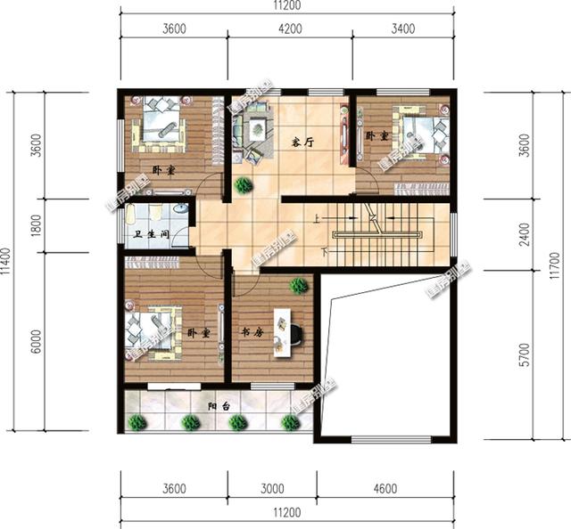 開間三層別墅設(shè)計圖，簡單大氣 時尚 典雅！