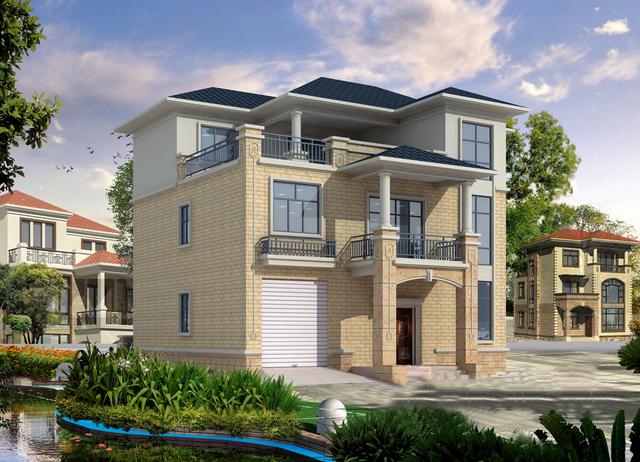 造價低的三層設計圖，露臺車庫一應俱全！