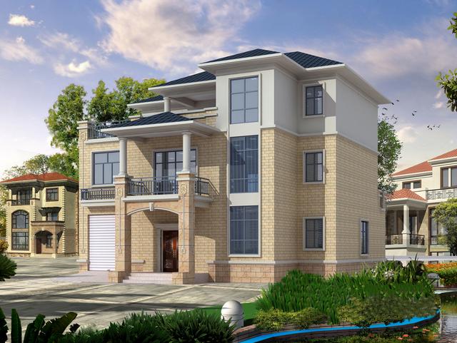 造價低的三層設計圖，露臺車庫一應俱全！