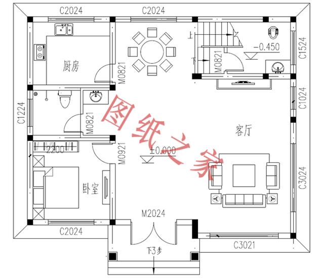 農村二層自建房設計圖，造價低廉，您理想的首選！