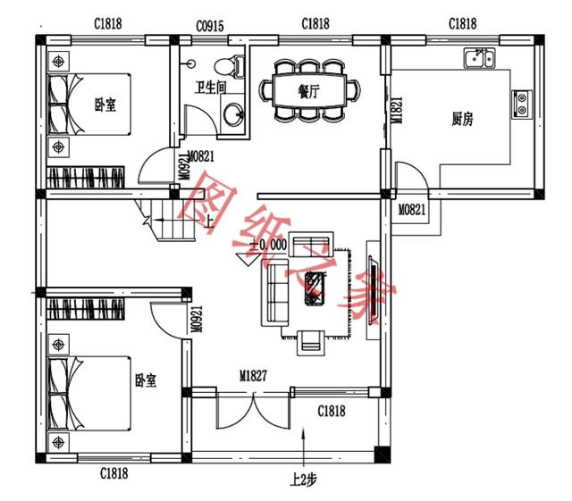 農村二層自建房設計圖，造價低廉，您理想的首選！