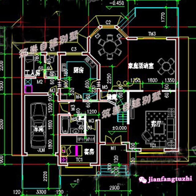 簡單實用二層別墅設計圖，內含車庫，既時尚又溫馨！