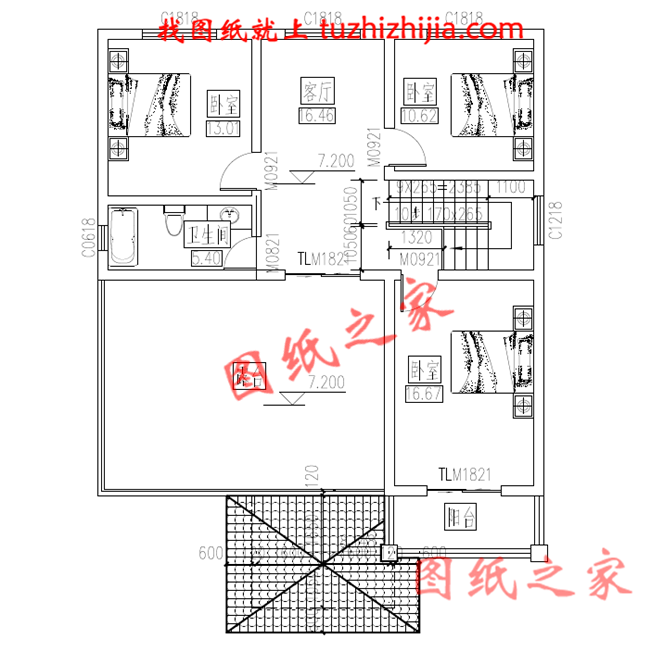 農(nóng)村120方三層自建房子設(shè)計(jì)圖紙，再過(guò)10年不會(huì)淘汰