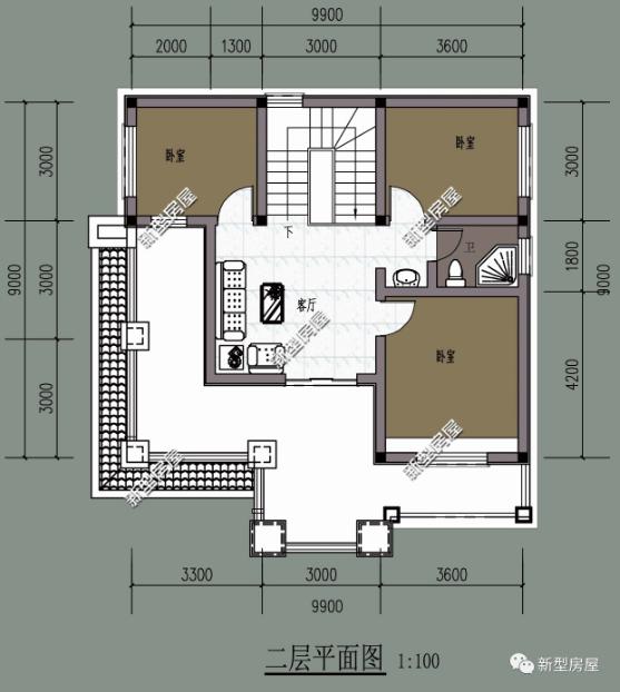 養老房設計圖，占地面積小，外觀美造價小！