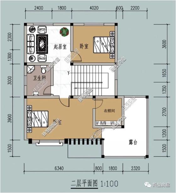 養老房設計圖，占地面積小，外觀美造價小！