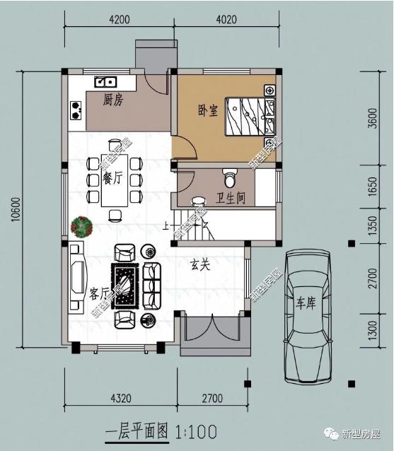 養老房設計圖，占地面積小，外觀美造價小！