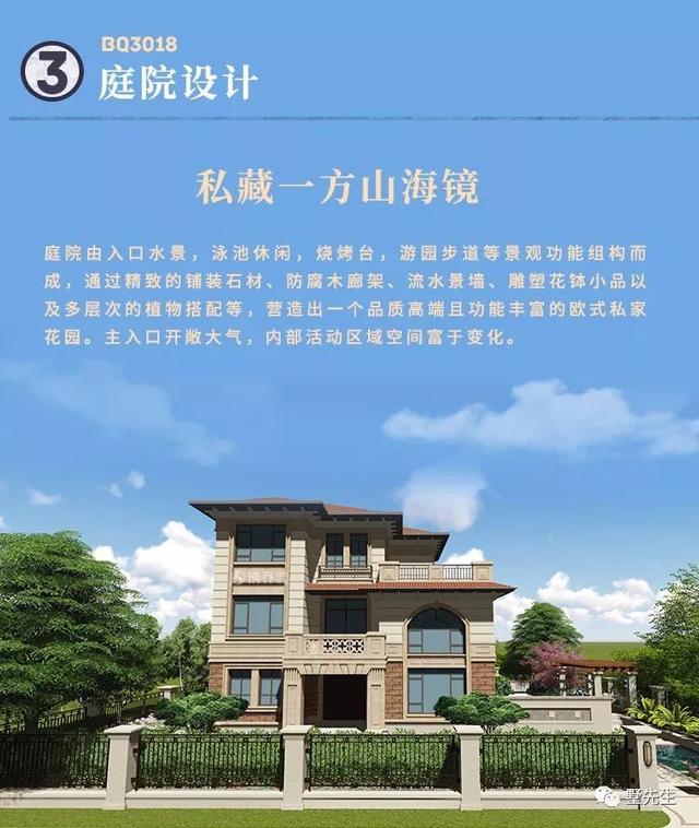 簡約歐式別墅設計圖，增加您的生活趣味性！