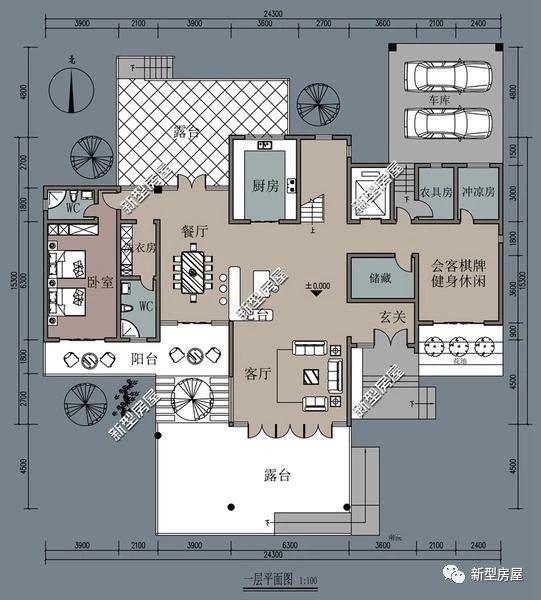 理想的農村別墅設計圖，5套戶型供您選擇！