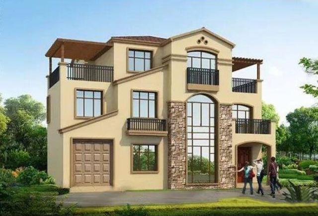 獨特的別墅設計圖，外觀美觀大方又清新亮麗！