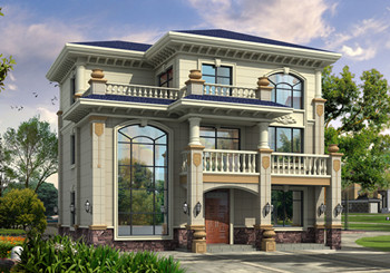 兩層半30萬(wàn)農(nóng)村自建房別墅設(shè)計(jì)圖紙,客廳挑空,帶大露臺(tái)