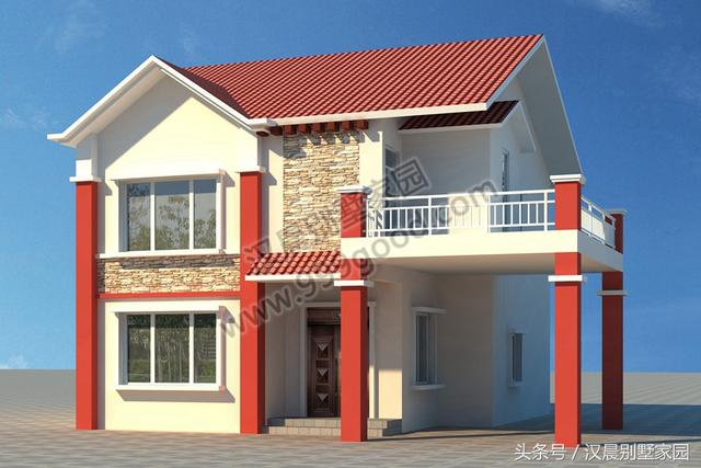 2款漂亮二層別墅設計圖，主體造價低廉！