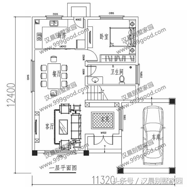 2款漂亮二層別墅設計圖，主體造價低廉！