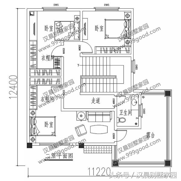 2款漂亮二層別墅設計圖，主體造價低廉！