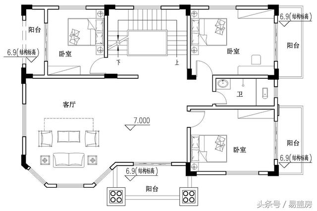 霸氣別墅設計圖，獨特的外觀，嚴謹的結構！