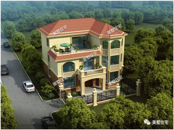 5款帶院子別墅設計圖，十一去游玩不如在家建別墅！