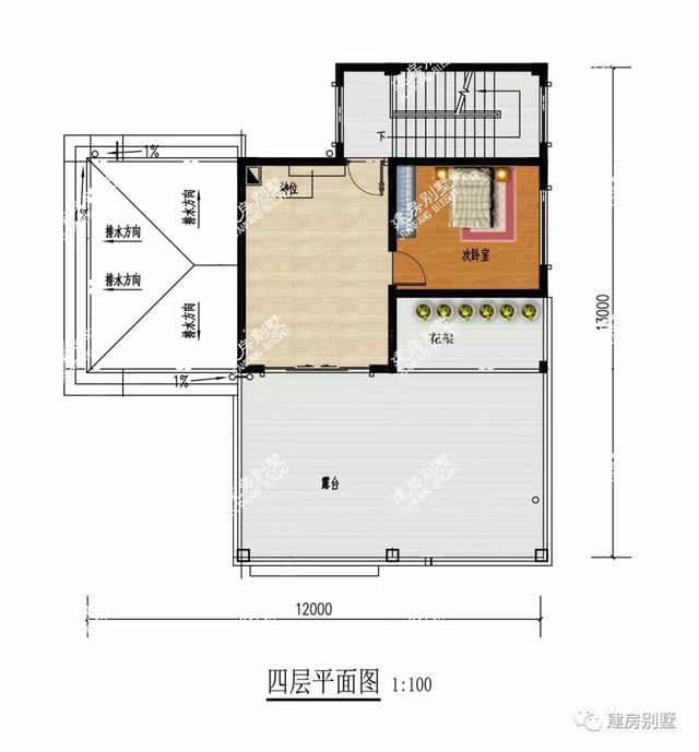 面寬12米的別墅設計圖，最便宜的主體造價20萬。