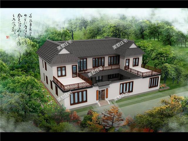 新中式四合院別墅設計圖，送給父母最舒適的環境！