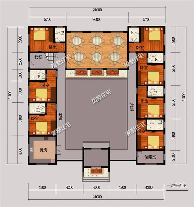 新中式四合院別墅設計圖，送給父母最舒適的環境！