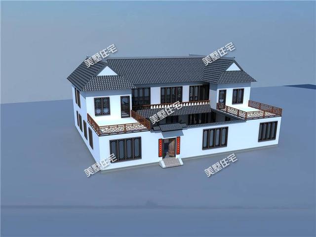 新中式四合院別墅設計圖，送給父母最舒適的環境！